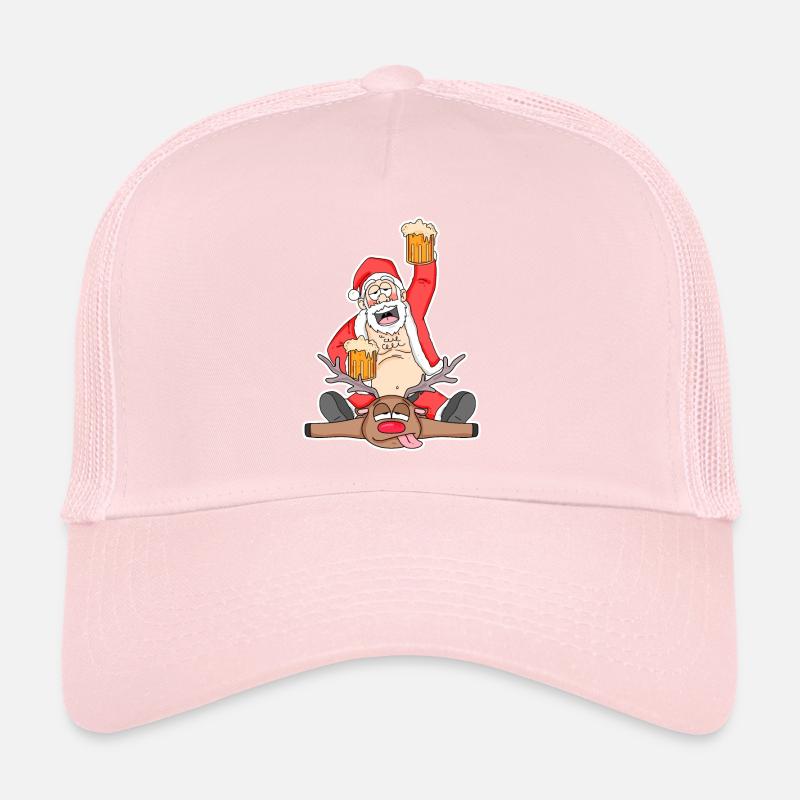 Santa Beer Funny Deer Trucker Cap