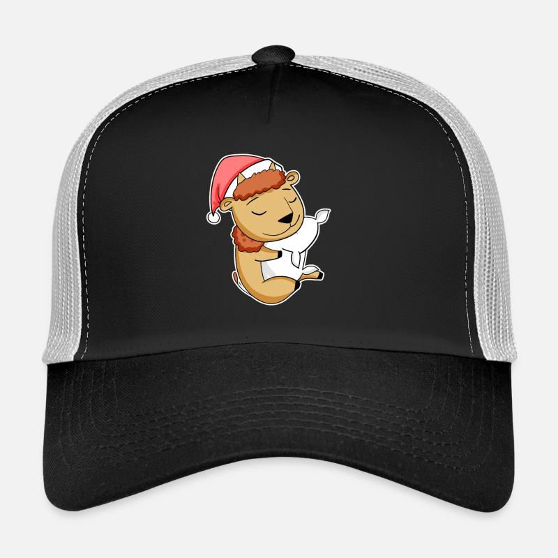 Bison Noël Sommeil Sommeil Sommeil Casquette trucker 