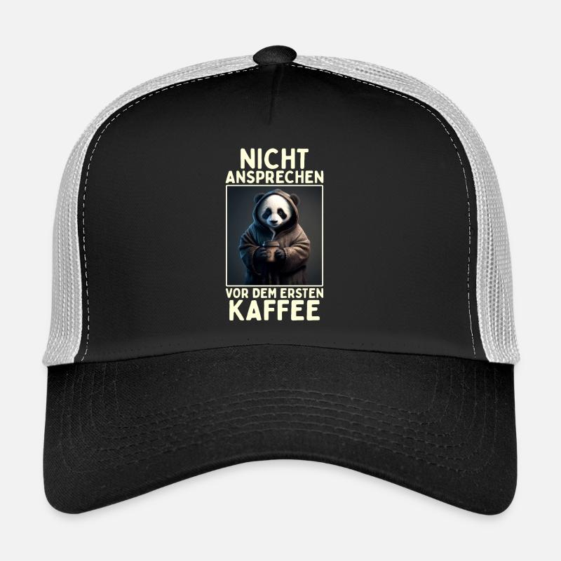 Panda Bär Nicht Ansprechen Vor Kaffee Morgenmuffel Trucker Cap