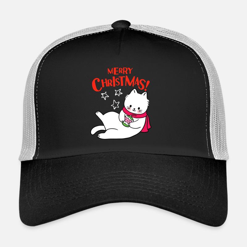 Joyeux chat de Noël, drôle de dicton de Noël Casquette trucker 