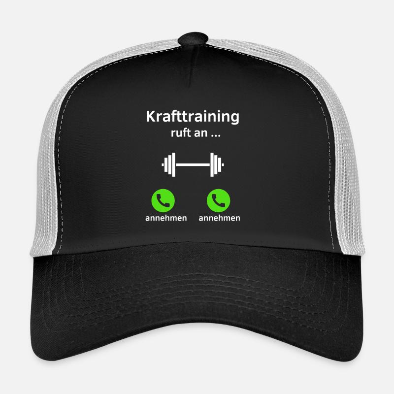Krafttraining ruft an - annehmen oder annehmen? Trucker Cap