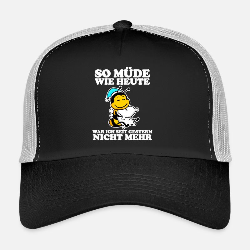 Müde Spruch lustig - Trucker Cap - Schwarz/Steingrau