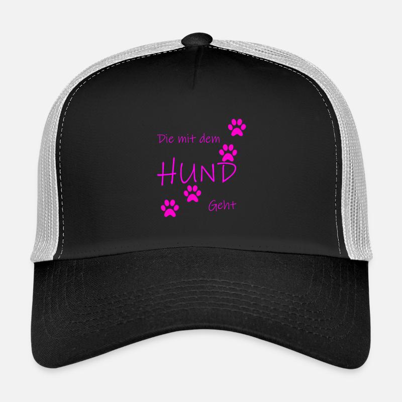 Die mit dem Hund geht - Trucker Cap - Schwarz/Steingrau