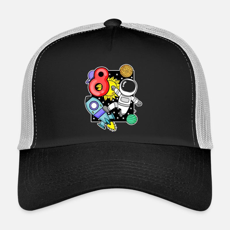 8. Geburtstag - 8 Jahre alt Junge Astronaut Trucker Cap