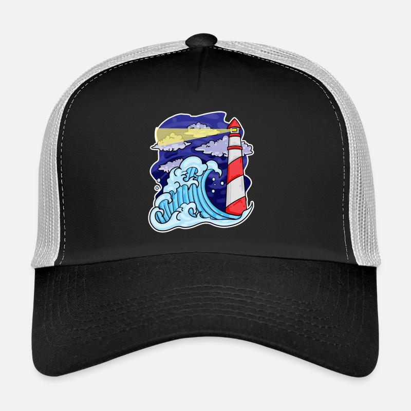 Phare Côte Mer Mer Casquette trucker 