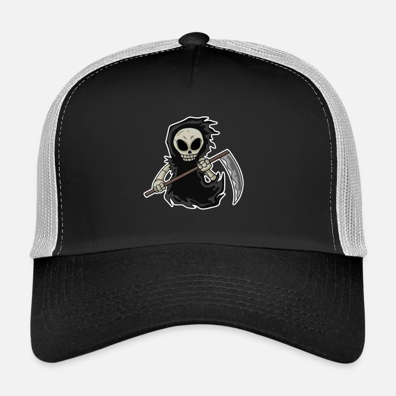 Grim Reaper with scythe Trucker Cap