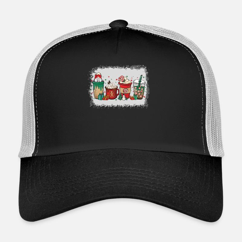 Tasse à café de Noël blanchie Casquette trucker 