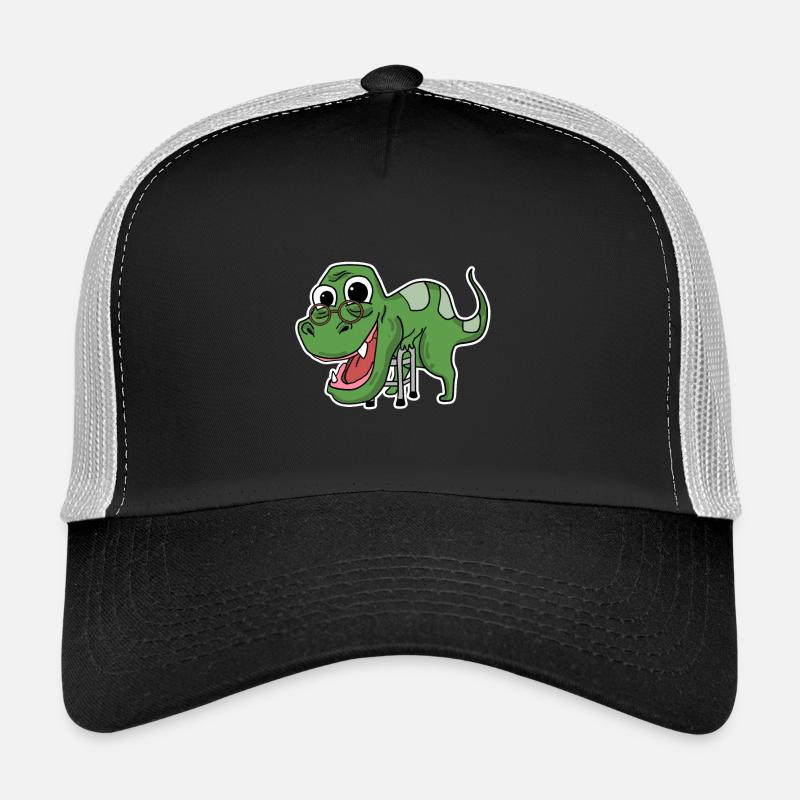 Oma Dinosaurier - Trucker Cap - Schwarz/Steingrau