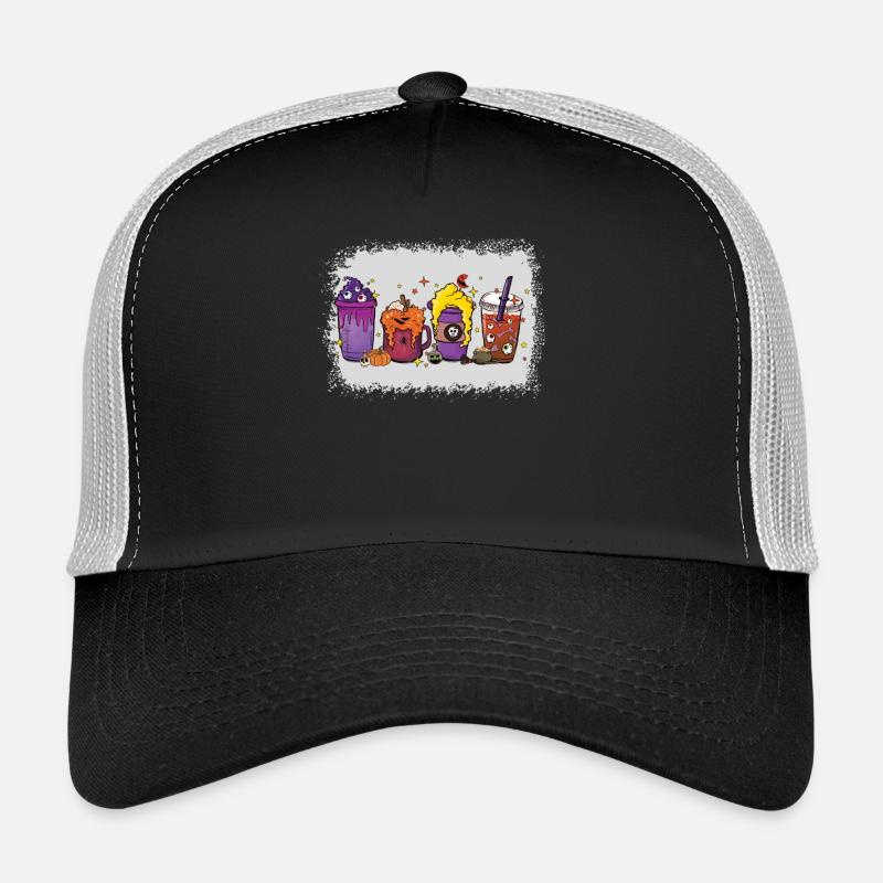 Coupe de chocolat chaud d’automne Halloween Casquette trucker 
