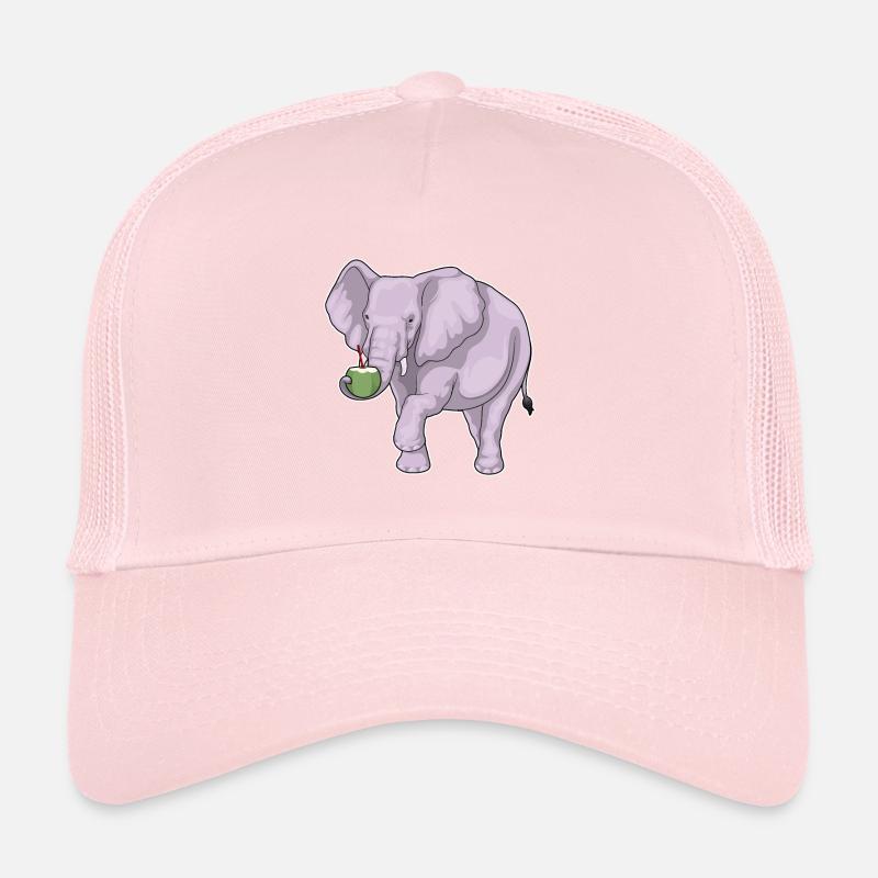 Elephant Coconut Trucker Cap