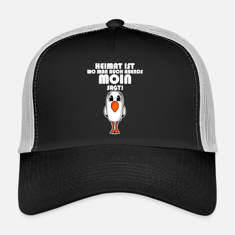 Nordsee Plattdeutsch Spruch Moin Möwe Trucker Cap