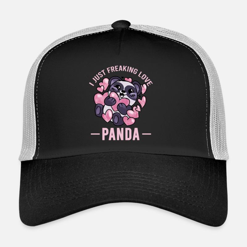 J’adore le Panda – Cœurs de panda mignons Casquette trucker 