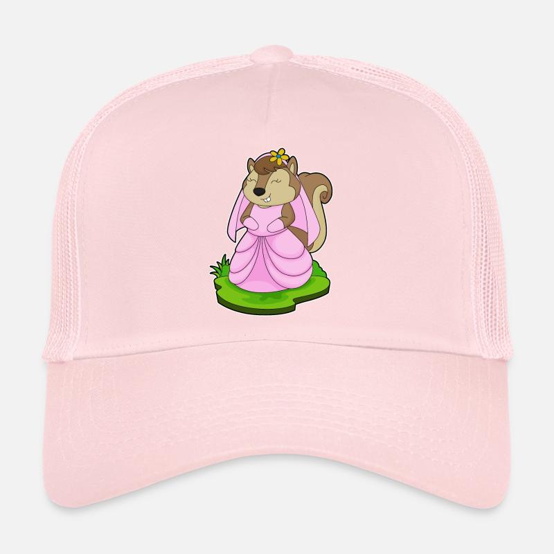 Squirrel Bridal Veil Wedding Trucker Cap