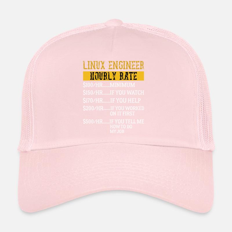 Linux Engineer Stundensatz Mechaniker Arbeitsrate Trucker Cap