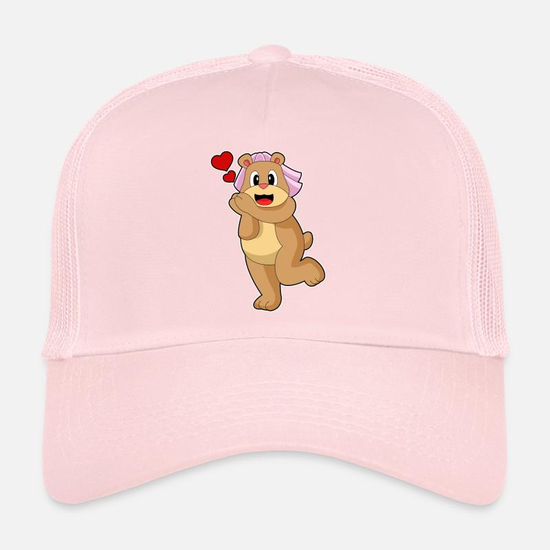 Bear Bride Veil Wedding Trucker Cap