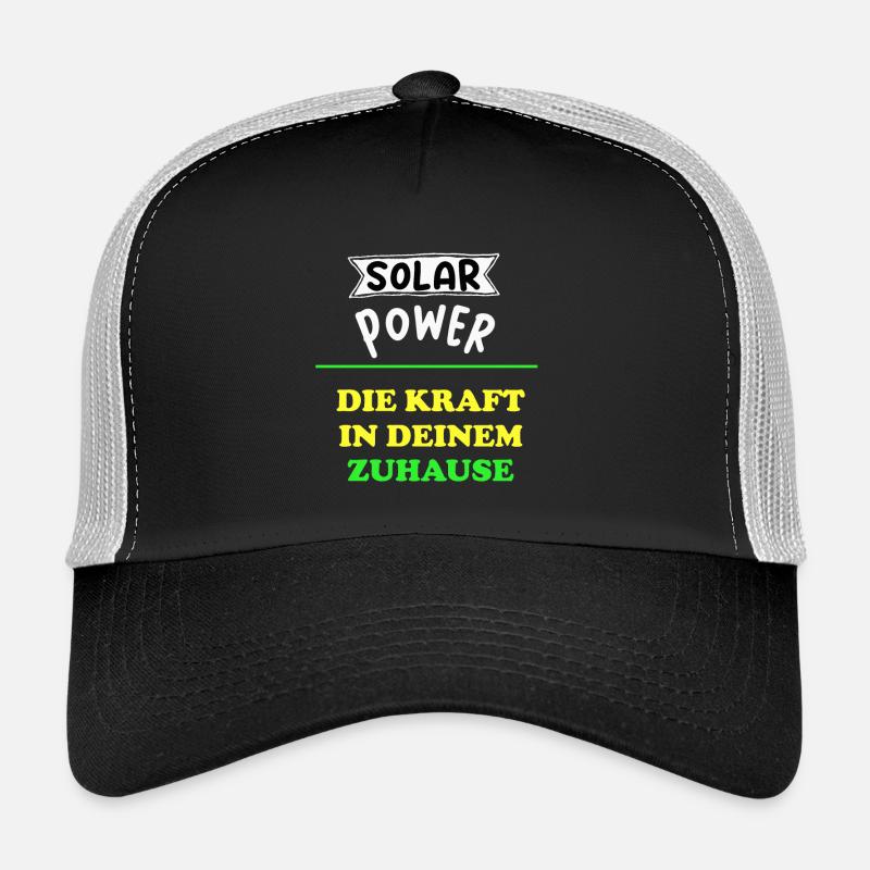 Solar Power Solar Kraft Eigenheim Hausbesitzer - Trucker Cap - Schwarz/Steingrau