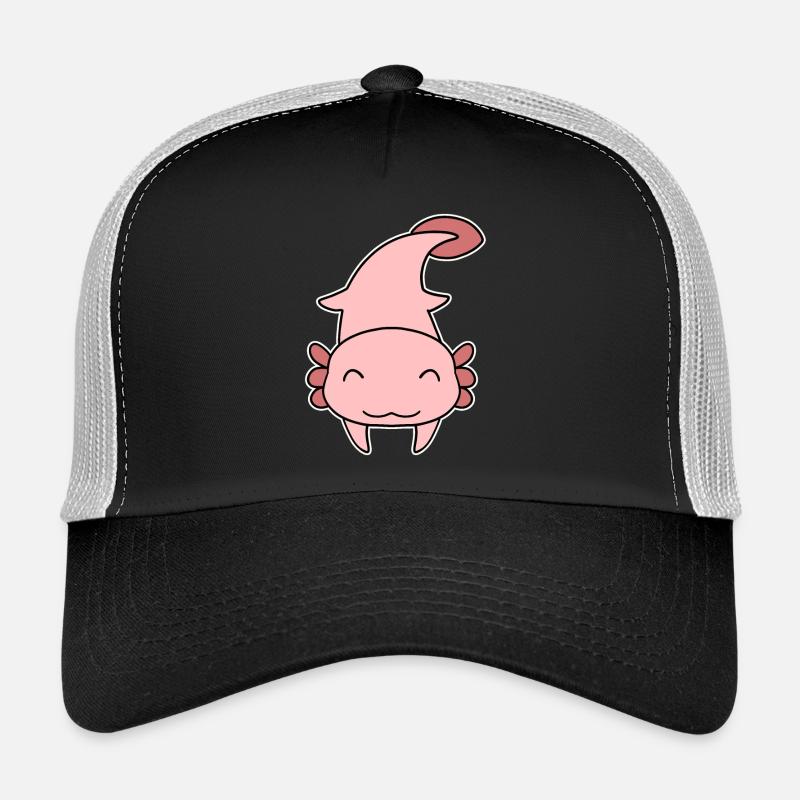 Axolotl Motiv Kinder - Trucker Cap - Schwarz/Steingrau