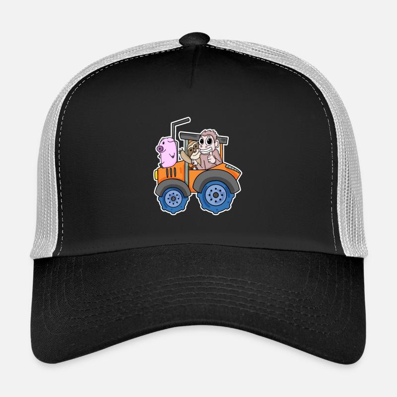 Tractor Tractor Cute Animals Trucker Cap