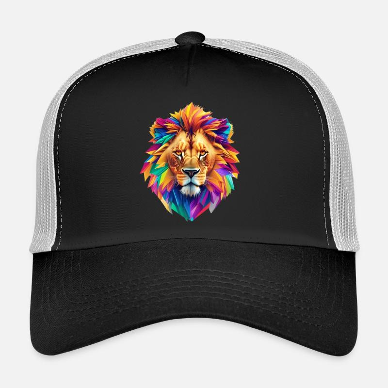 Löwenkopf - Trucker Cap - Schwarz/Steingrau
