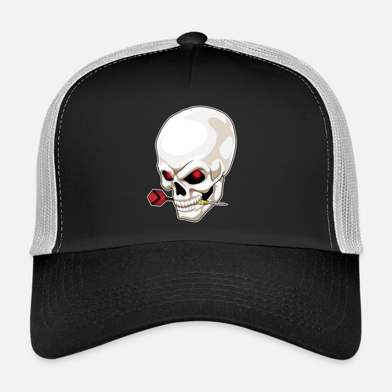 Totenkopf Dart Dartpfeil - Trucker Cap - Schwarz/Steingrau