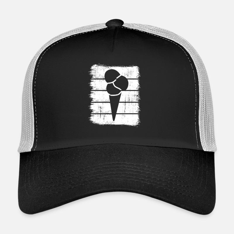 Crème glacée dans une gaufre Casquette trucker 