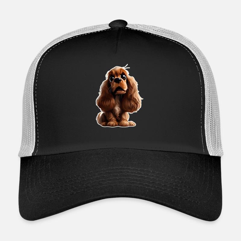 Figurine de dessin animé Cocker spaniel Casquette trucker 