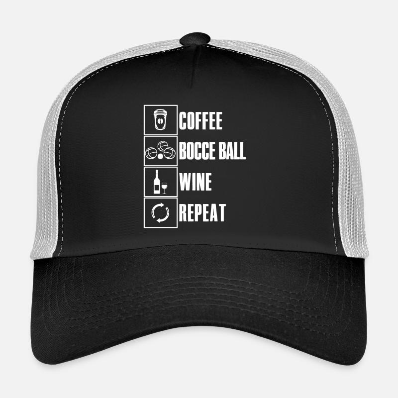 Bocce Spruch Bocce Ball mit Jack Bocci Game Bocce - Trucker Cap - Schwarz/Steingrau