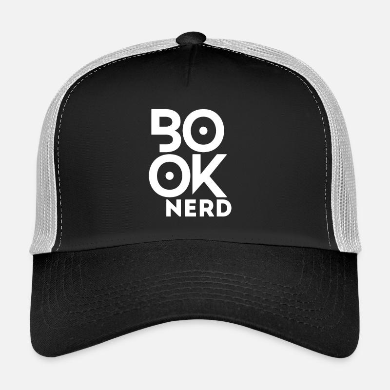 Funny Reading Book Nerd - Trucker Cap - black/stone grey