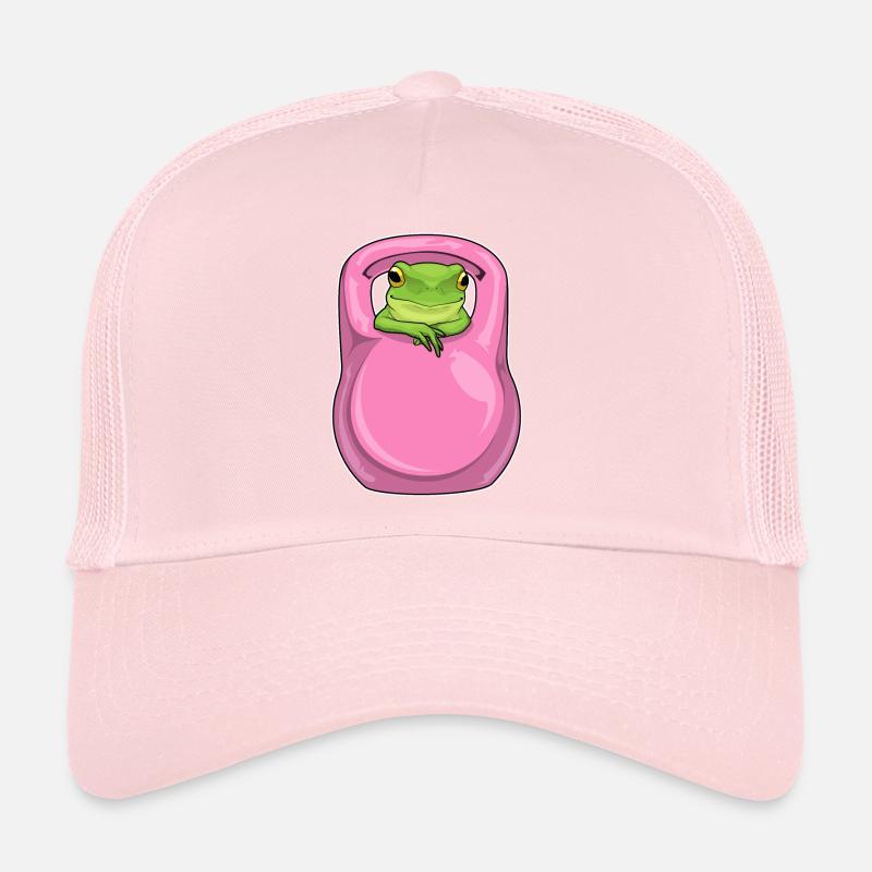 Bodybuilder Grenouille Bodybuilding avec haltères Casquette trucker 