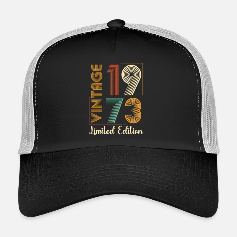 Conception de chiffres rétro orange et vert Casquette trucker 