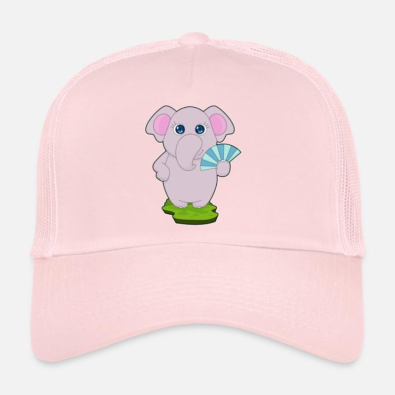 Éventail de main d’éléphant Casquette trucker 