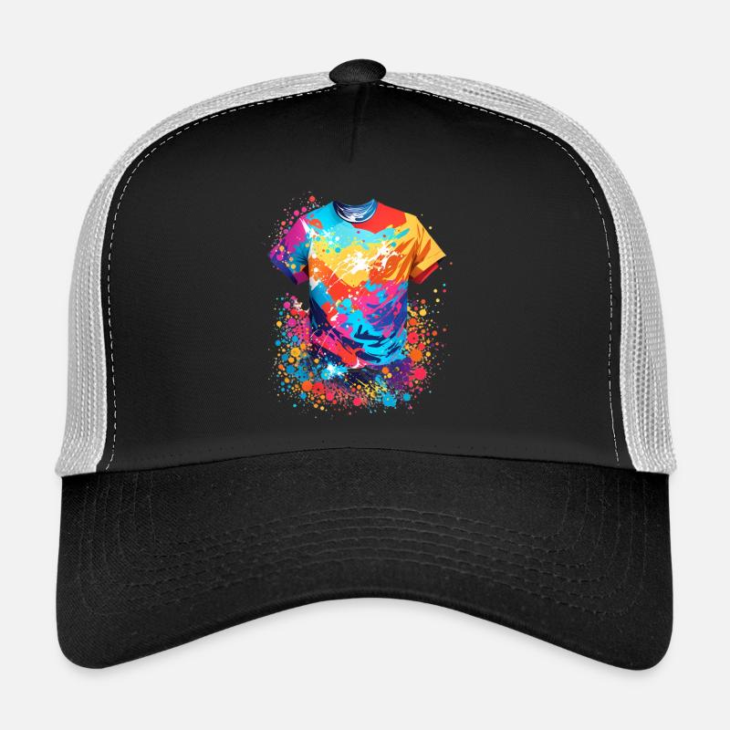 Graffiti Shirt - Trucker Cap - Schwarz/Steingrau