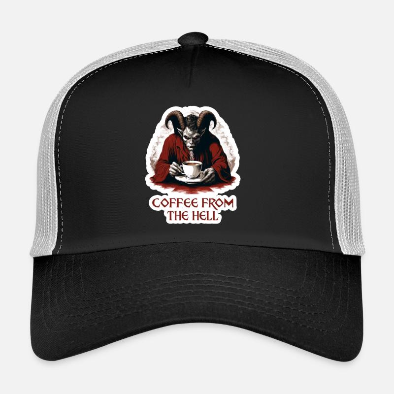 Coffee straight from hell for the devil Hot - Trucker Cap - black/stone grey