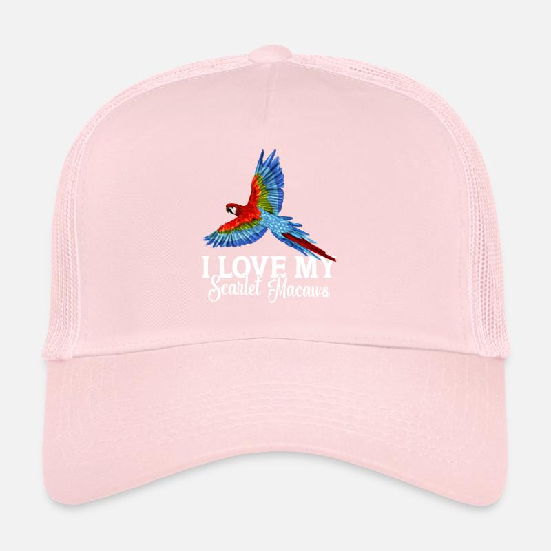 J'adore mes aras écarlates Casquette trucker 