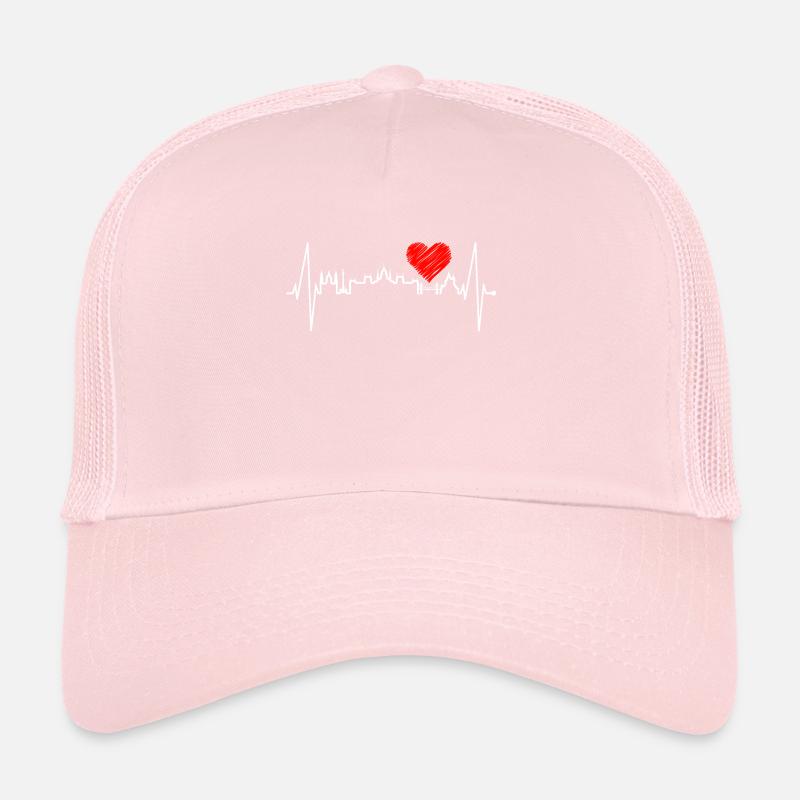 Budapest Skyline Heartbeat Hungary Heart Budapester Trucker Cap
