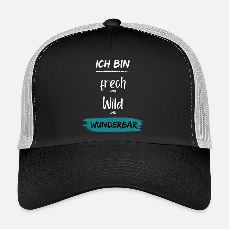 Ich bin frech wild Wunderbar - Trucker Cap - Schwarz/Steingrau