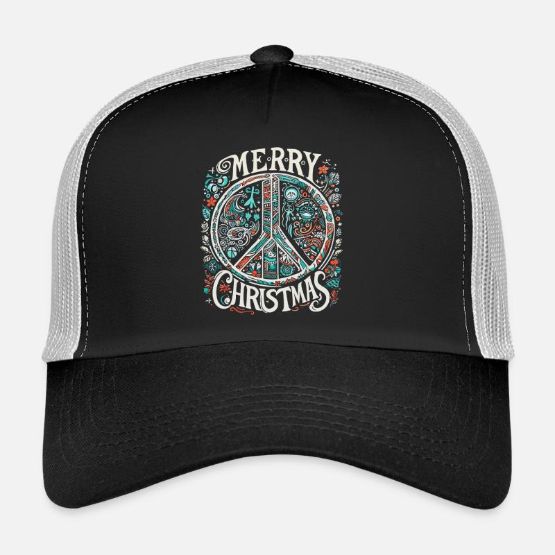 Frohen Weihnachten Friedensbotschaft Vintage Trucker Cap
