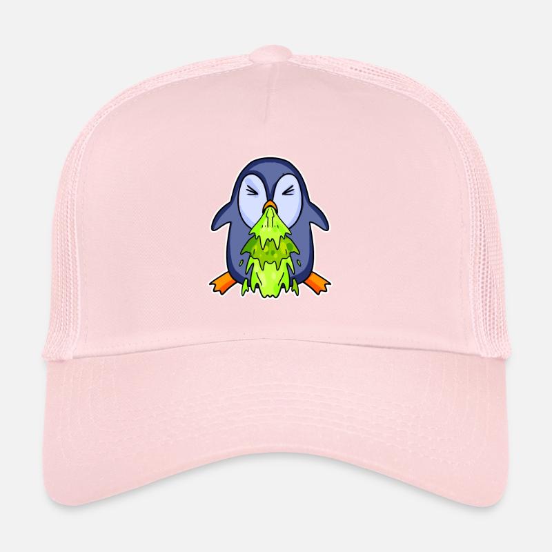 Pingouin vomissant vomi Casquette trucker 