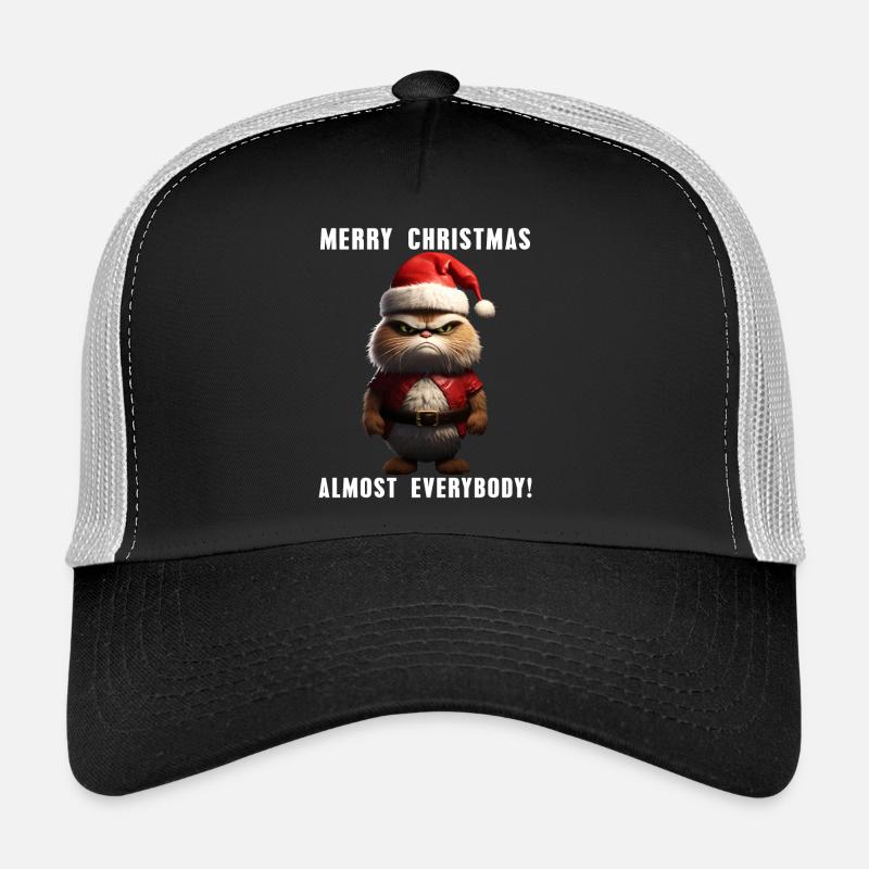 Joyeux Noël Grim Cat Noël tenue Casquette trucker 