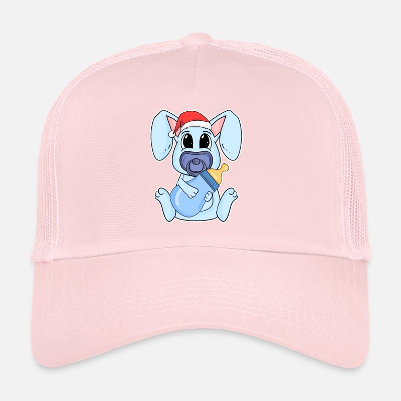 Rabbit Baby Christmas Trucker Cap