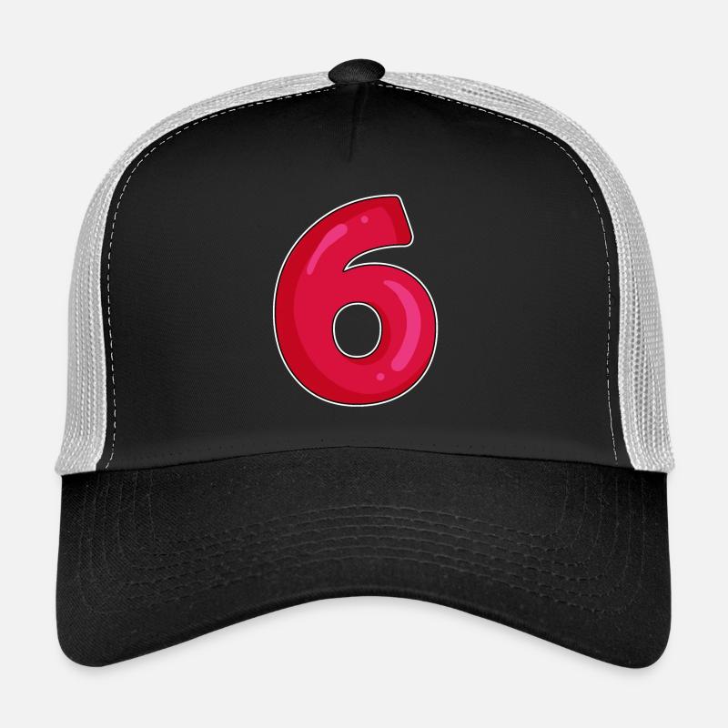 6 - Trucker Cap - Schwarz/Steingrau
