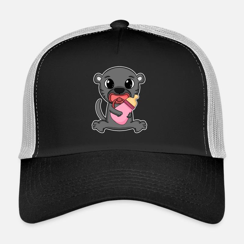 Motif panthère noire bébé Casquette trucker 