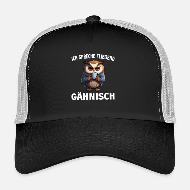 Lustiger Eule Kaffee Kaffeeliebhaber Eulen Spruch Trucker Cap