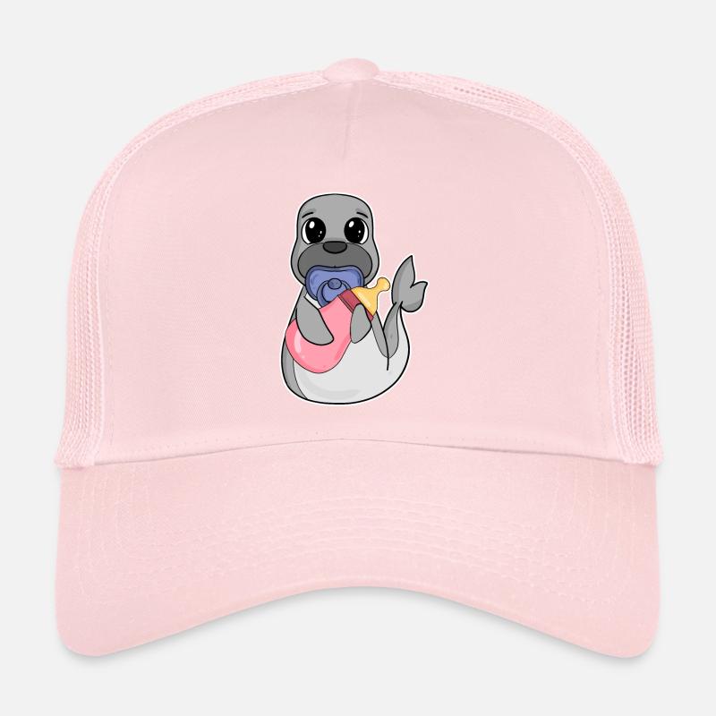 Motif bébé lion de mer Casquette trucker 