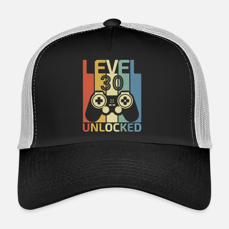 Level 30 Unlocked 30th Video Gamer Birthday Trucker Cap
