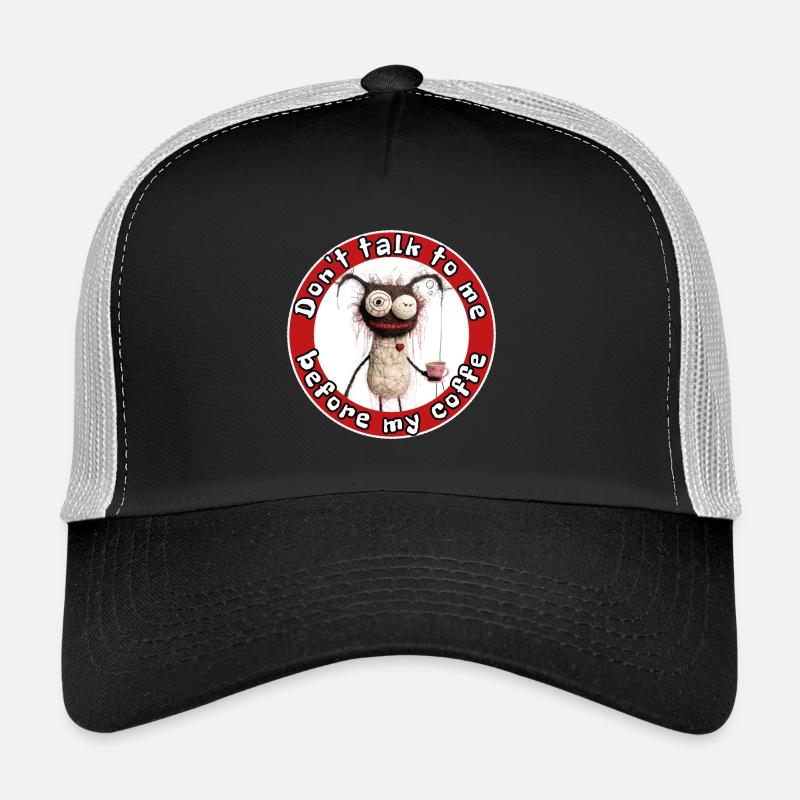 If you turn into a monster without coffee, take it - Trucker Cap - black/stone grey