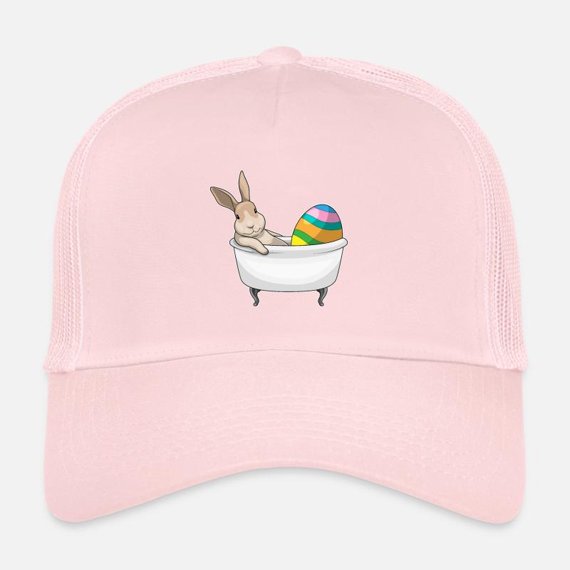 Bunny Easter Bathtub Trucker Cap