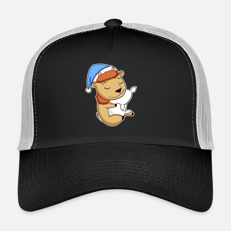 Bison with pillow and sleepy cap Trucker Cap