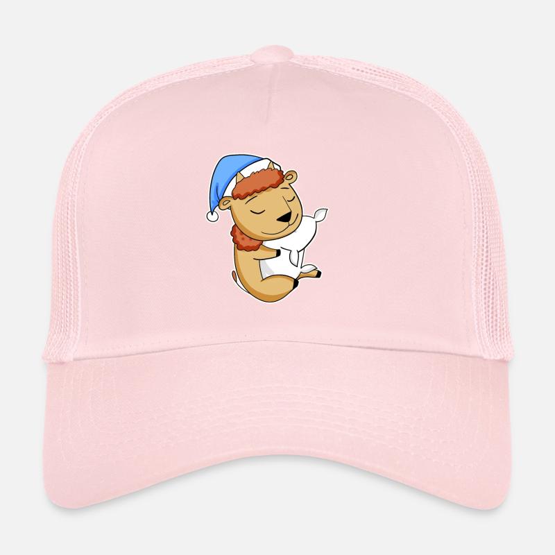 Bison avec oreiller et bonnet somnolent Casquette trucker 
