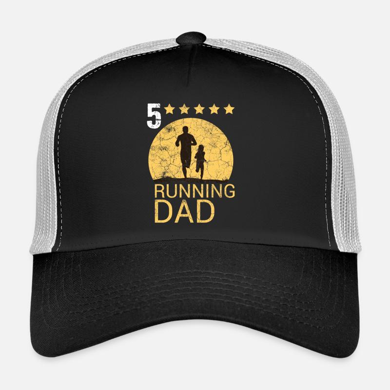 Running Dad Läufer Dad Trail Running - Trucker Cap - Schwarz/Steingrau